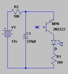 12V LED Flasher Circuit 